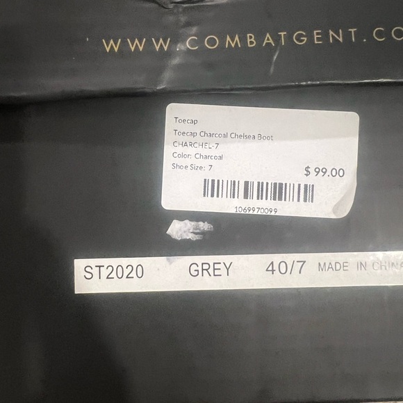NWOT- Toecap charcoal Chelsea boot - Picture 4 of 5